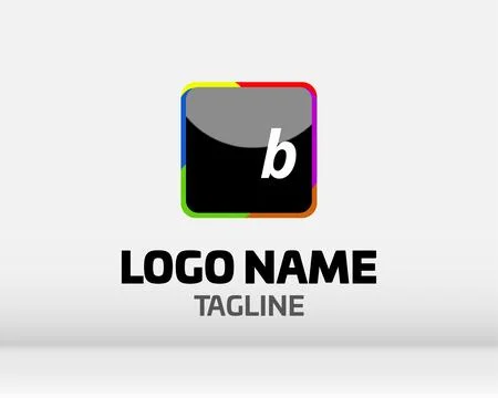 Premium Vector B Logo in two color variations. Beautiful Logotype design fo.. Stock Illustration