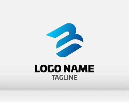 Premium Vector B Logo in two color variations. Beautiful Logotype design fo.. Stock Illustration