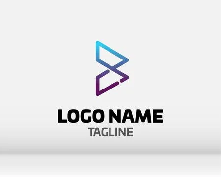 Premium Vector B Logo in two color variations. Beautiful Logotype design fo.. Stock Illustration
