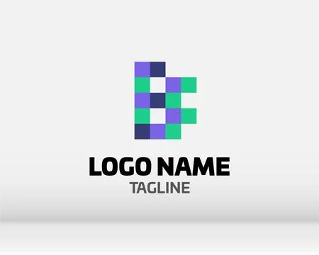 Premium Vector B Logo in two color variations. Beautiful Logotype design fo.. Stock Illustration