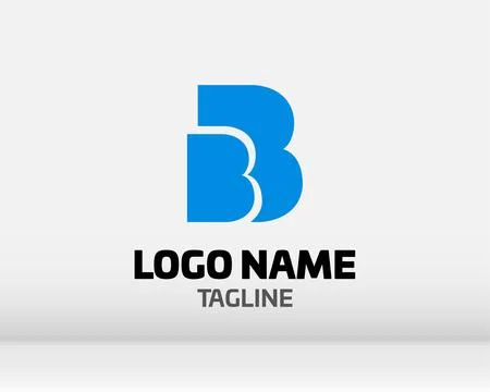Premium Vector B Logo in two color variations. Beautiful Logotype design fo.. Stock Illustration