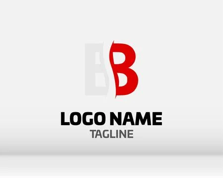 Premium Vector B Logo in two color variations. Beautiful Logotype design fo.. Stock Illustration