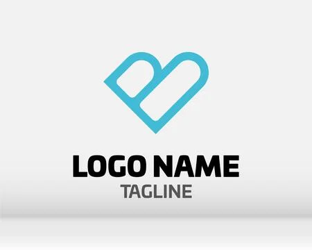 Premium Vector B Logo in two color variations. Beautiful Logotype design fo.. Stock Illustration