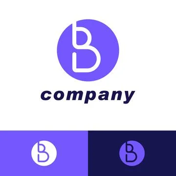 Premium Vector B Logo in two color variations. Beautiful Logotype design fo.. Illustrazione stock
