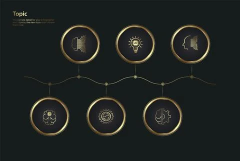 Premium vector charts, and Abstract business infographic, luxury option tem.. Stock Illustration