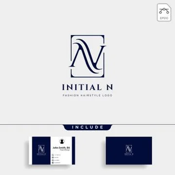 Premium Vector N Logo in gold color. Beautiful Logotype design for luxury com Stock Illustration