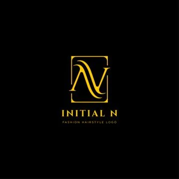 Premium Vector N Logo in gold color. Beautiful Logotype design for luxury com Stock Illustration
