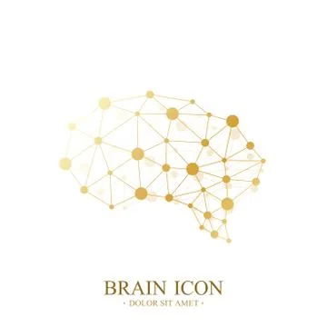 Premium Vector Template Brain Logo. Creative Concept Design Brain Icon. Medical Stock Illustration