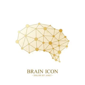 Premium Vector Template Brain Logo. Creative Concept Design Brain Icon Stock Illustration