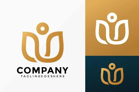Premium Vector V People Logo Design Vector. Abstract emblem, designs concept, Stock Illustration