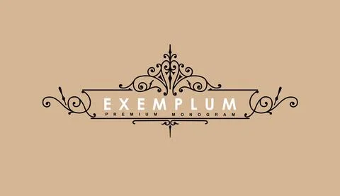 Premium Victorian monogram templates to create logos, emblems, personal Stock Illustration