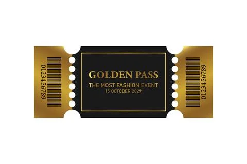 Premium VIP Admission Design on White Background Stock Illustration