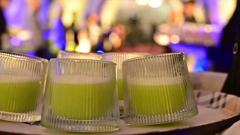 Premium Wedding Welcome Drink Presentation – 4K Video Stock Footage 311431585