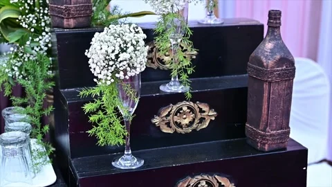 Premium Wedding Welcome Drink Presentation – 4K Video Stock Footage 311431708
