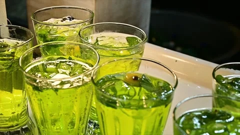 Premium Wedding Welcome Drink Presentation – 4K Video Stock Footage 311432052