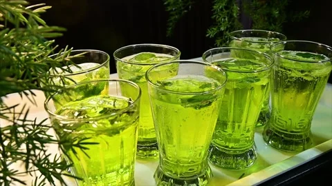 Premium Wedding Welcome Drink Presentation – 4K Video Stock Footage 311432103