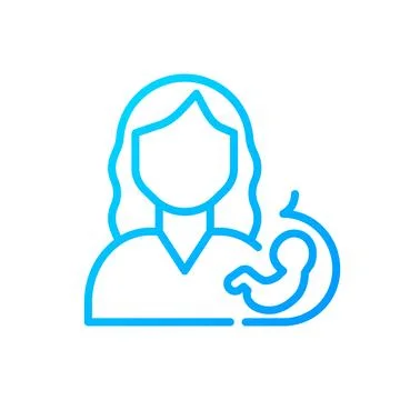 Prenatal care pixel perfect gradient linear vector icon Ilustração Stock