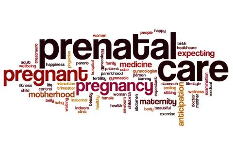 Prenatal care word cloud Stock Illustration