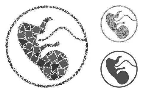 Prenatal Composition Icon of Abrupt Elements 库存插图