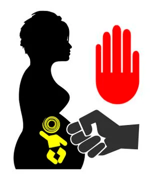 Prenatal Exposure to Violence Illustrazione stock