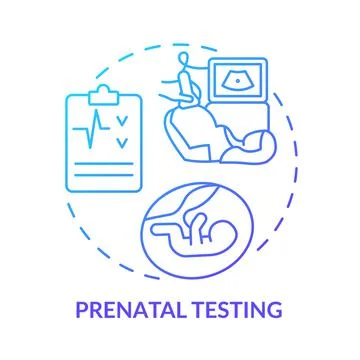 Prenatal testing blue gradient concept icon Illustrazione stock