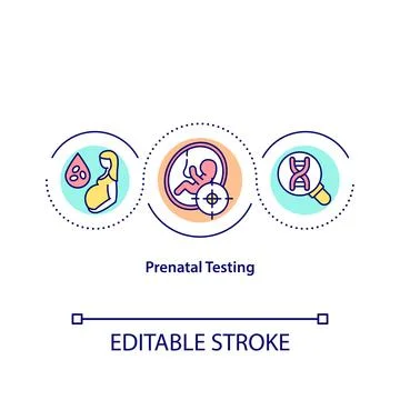 Prenatal testing concept icon Illustrazione stock