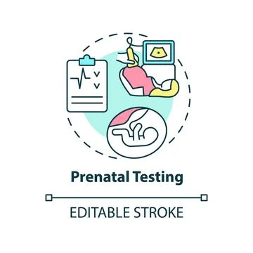Prenatal testing concept icon Illustrazione stock