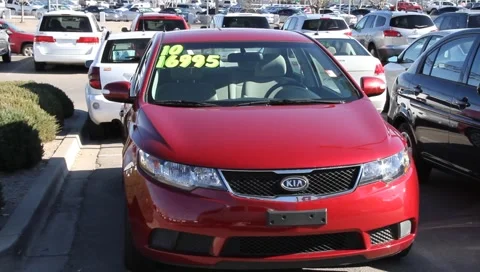 Preowned Auto Car Lot Video stock 1099190