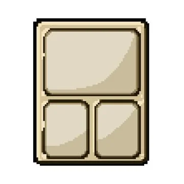 Prep multi section meal tray pixel art vector illustration Stockillustratie
