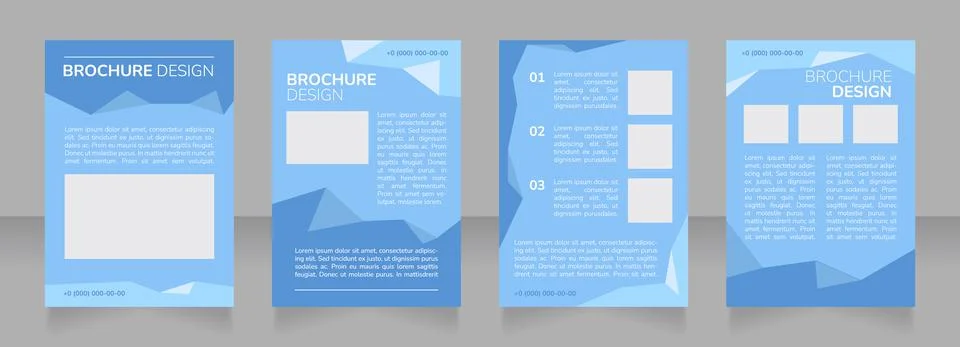 Prep school presentation blank brochure layout design Stock Illustration