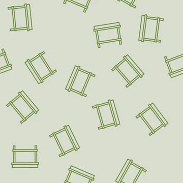 Prep table restaurant equipment line seamless pattern Stock Illustration