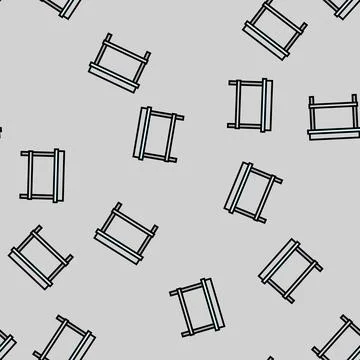 Prep table restaurant equipment vector seamless pattern イラスト素材