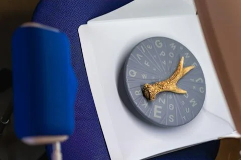 Preparation of a 3d scanner for an object, working the file on a computer t.. 스톡 사진