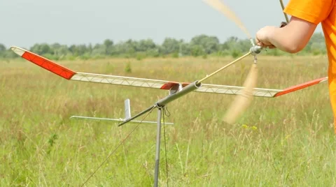 Preparation of an Aircraft With Rubber Engine Launching People at Aircraft Stock Footage 64580258
