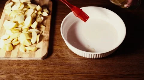 Preparation of apple pie. Stock Footage 68933370