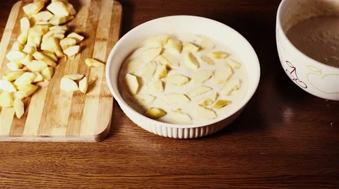 Preparation of apple pie. Stock Footage 68933400