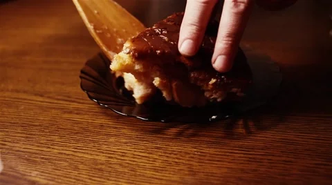 Preparation of apple pie. Video stock 68933455