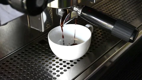 Preparation of aromatic black coffee Stock Footage 74102535