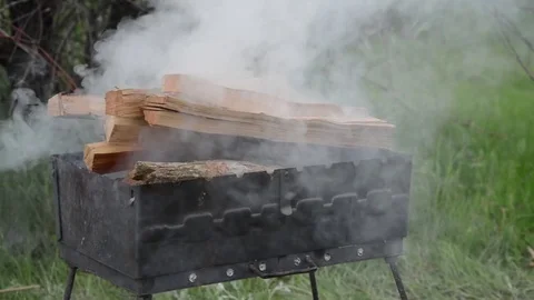 Preparation of barbecue Stock Footage 83134133