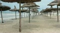 Preparation of the beach for the season on the Mediterranean coast of Tunisia HD Footage