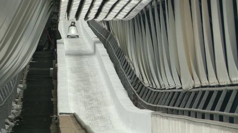 Preparation of bobsled for competitions Stock Footage 71241558