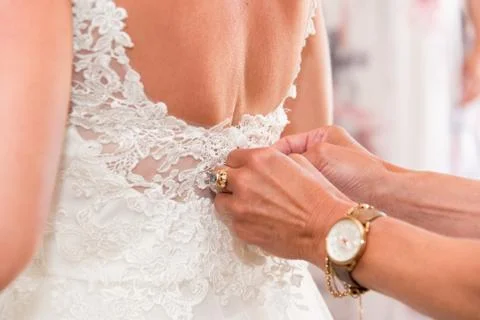 Preparation of the bride for the wedding Stock Photos