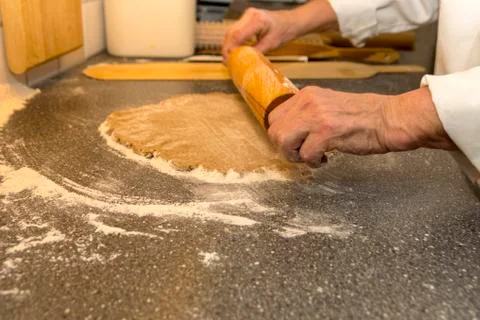 Preparation of a cake. Stock Photos