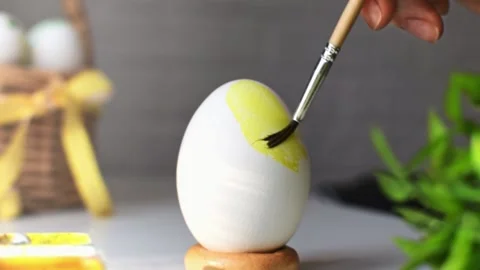 Preparation for the celebration of Happy Easter day. Stock Footage 236476694