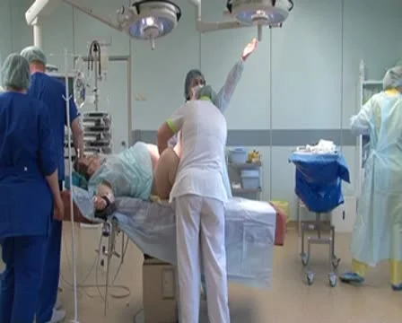 Preparation for cesarean section, Stock Video