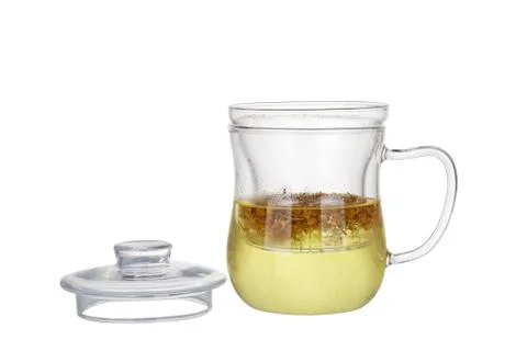 Preparation of the chamomile tea Stock Photos