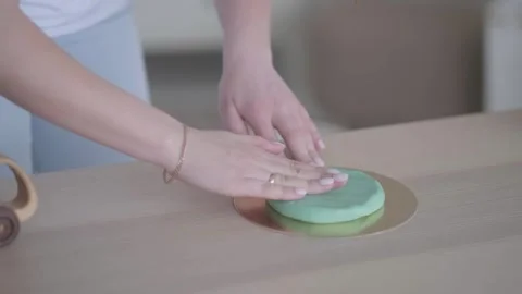 Preparation of clay to create an impression Stock Footage 267834845