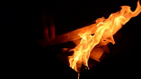 Preparation the coals for a barbecue Stock Footage 303353472