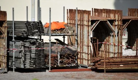Preparation of a construction site Stock Photos