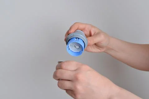 Preparation for diabetic sensor placement, measuring blood glucose levels Stock Photos
